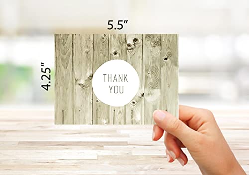 Image of Small World Greetings Farmhouse Thank You Cards 24 Count - Blank Inside With Envelopes - A2 Size (5.5 inch x 4.25 inch) - Perfect for family, friends, colleagues, and more