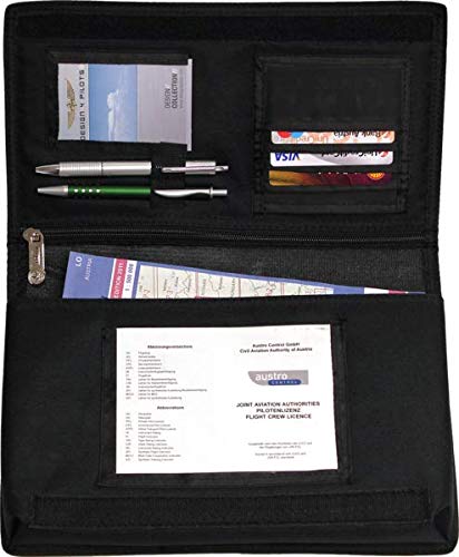 Étui De Vol / Mallette Médecin Noir - Style Pilote/business, Cuir, Vintage
