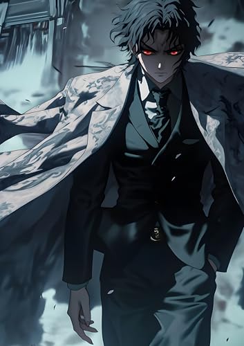 Image of NIJUKA Anime Printed A4 Size Metal sheet Poster For Home And Room Decoration | For Anime Art Fans Boys And Girls (Demon King Muzan Kibutsuji)