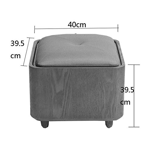 Chaussures banc-repose-pieds bois massif pour rangement de salon - 3