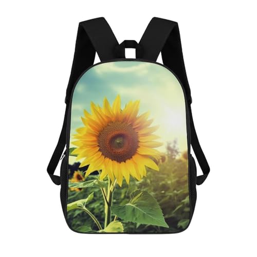Sac à dos tournesol pour ordinateur portable de 43,2 cm, sac léger de voyage et travail