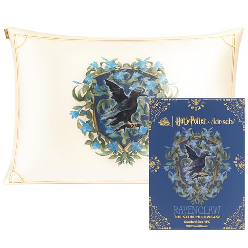 Kitsch & Harry Potter Satin Pillowcase W/Zipper - Size 19x26, Ravenclaw - image 1
