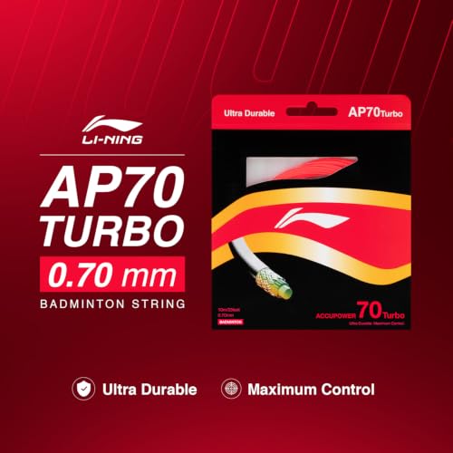 Li-Ning Store Li-Ning AP70 Turbo Badminton String 0.70mm Orange - Image 3