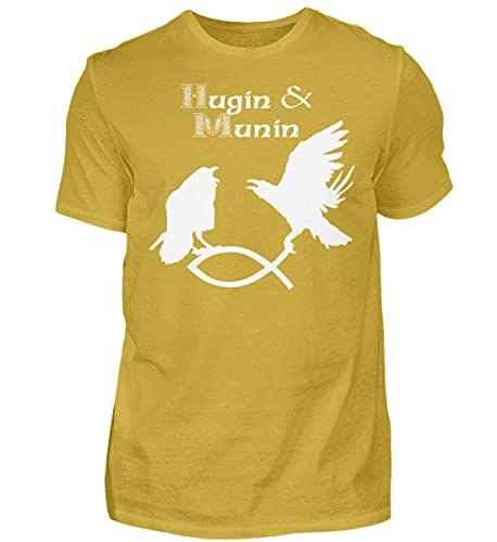 T-shirt pour homme jaune XXXL Hugin & Munin en maille robuste respirante