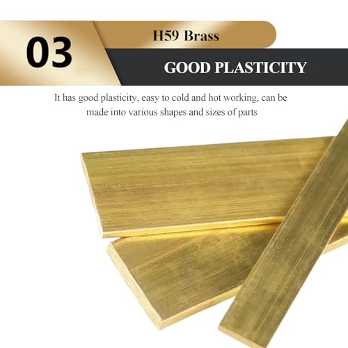 WSYCWG H59 Brass Flat Bar Thickness 25Mm, Metal Thin Plate Perfect for Electrical Applications and Precision Machining,25×25×100mm