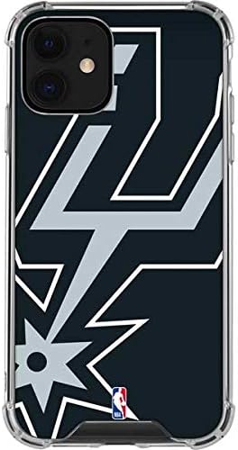 Skinit Clear Phone Case Compatible with iPhone 12 - Officially Licensed NBA San Antonio Spurs Large Logo Design