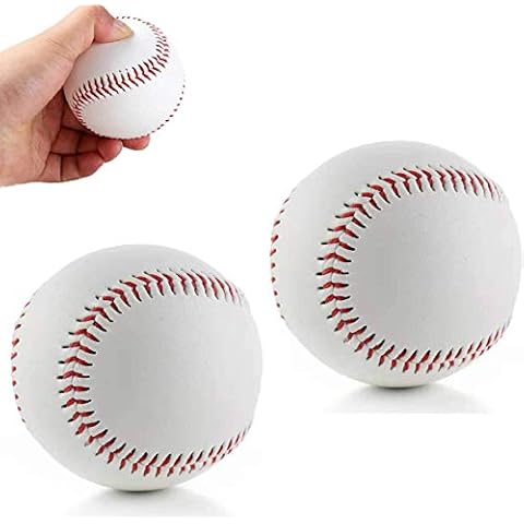 TCYYNEK 9" inch Handmade Baseballs PVC Upper Rubber Inner Soft & Hard Baseball Softball Balls for Training Exercise(2Pcs) Cover