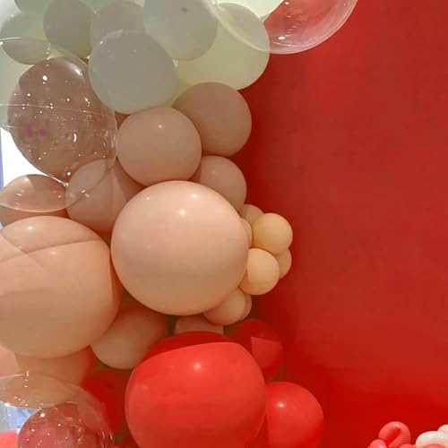 Image of Voircoloria 130pcs Peach Balloons Different Sizes 18 inch 12 inch 10 inch 5 inch Pastel Orange Latex Balloon Garland Arch Kit for Birthday Baby Shower Graduation Wedding Gender Reveal Anniversary Party Decorations