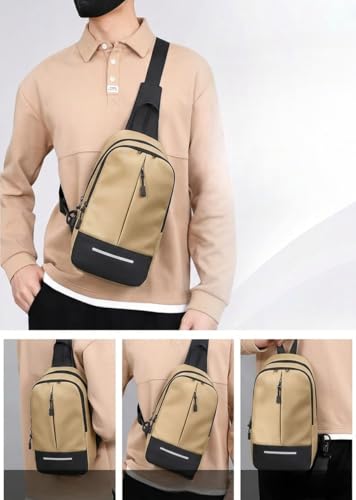 Image of Sling Bag for Men & Women- Crossbody Sling Bag for Travel, Cycling & Hiking | Waterproof Shoulder Bag with Compartment and Zipper Pockets