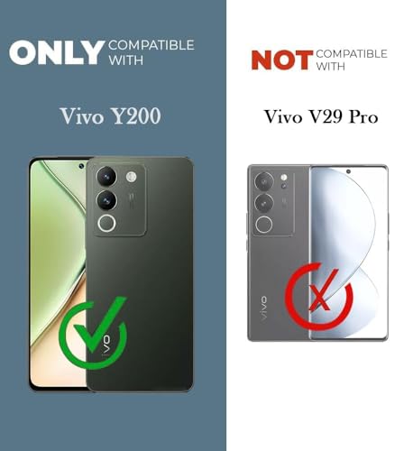 Image of Jkobi Lifetime Anti-Yellow MagSafe Compatible Clear Back Cover Case for Vivo Y200 (Sleek Hard Crystal | Shockproof and Camera Protection)