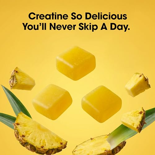 Image of Optimum Nutrition Creatine Monohydrate Gummies, Pineapple Flavor, 105 Count, 35 Servings, 5g Creatine per Serving (Packaging May Vary)
