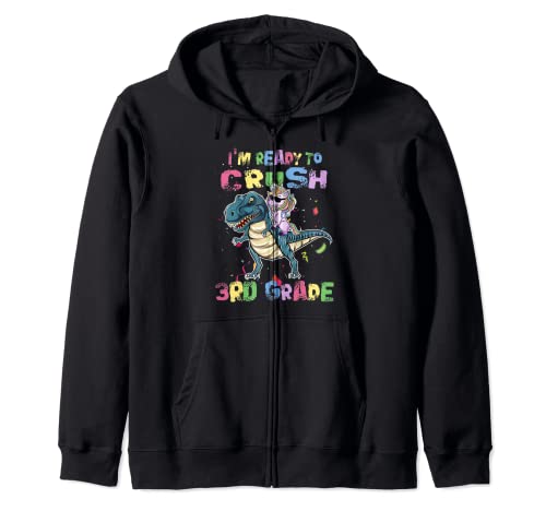 I'm Ready To Crush 3rd Grade Unicorn Dinosaur Back to School Sudadera con Capucha
