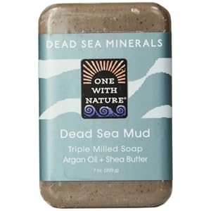 One With Nature Dead Sea Mud Dead Sea Minerals Soap, 7 Ounce Bar