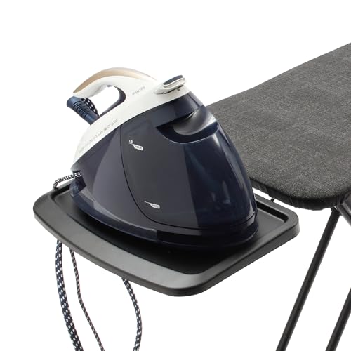 Image of Brabantia XL Comfort Ironing Board with Solid Steam Generator Rest | Large (Size C) | Fairtrade Denim Blue Cover | Adjustable Height (27-38 inch), XL Rest, Easy Fold, Anti-Collapse Lock, Non-Slip Feet