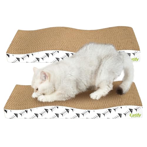 Best Pet Supplies Cat Scratcher, Wave Shaped Reversible