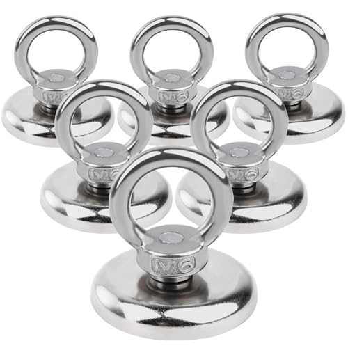 6個超強力 マグネットフック 直径32mm 磁石 フック 強力マグネット 垂直耐荷重55kg 超強力磁石 フック マグネッ ネオジム磁石 戸外 キッチン 倉庫 オフィス 壁掛け 浴室に適用