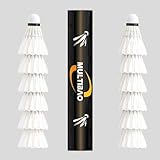 Multibao 12-Pack Professional Badminton Shuttlecocks Duck Feather With Great Durability Stability...