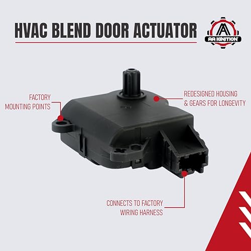 Image of HVAC Air Blend Door Actuator Replaces 604-252, YH1933, DL3Z-19E616-A, Compatible with Ford and Lincoln Vehicles - Flex 2009, F150 2009-2014, Expedition and Navigator 09-17 - Air Door Motor