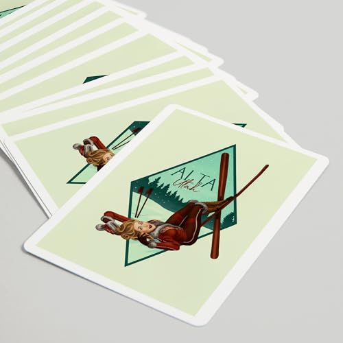 Lantern Press Alta Utah Ski Pinup, 52 Cartas Poker miniatura 5