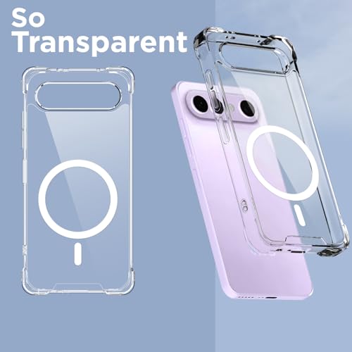 Image of Amazon Basics Back Cover for Vivo X300 FE 5G Mag-Safe Shockproof PC + TPU Protective Case Magnetic Support Bumper Case (Transparent Mag-Safe)