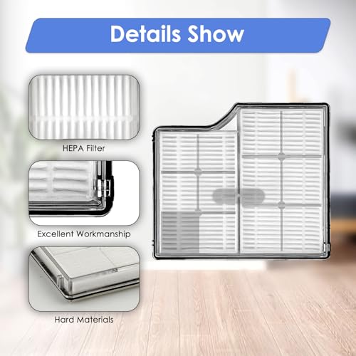 Image of (4 Pack) Saros 10 Replacement HEPA Filters Compatible with Roborock Saros 10 Robot Vacuum Cleaner, Filters Accessories Kit, Filter Kit