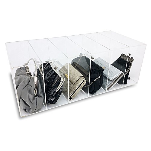 OnDisplay Deluxe Acrylic 6 Slot Purse Organizer