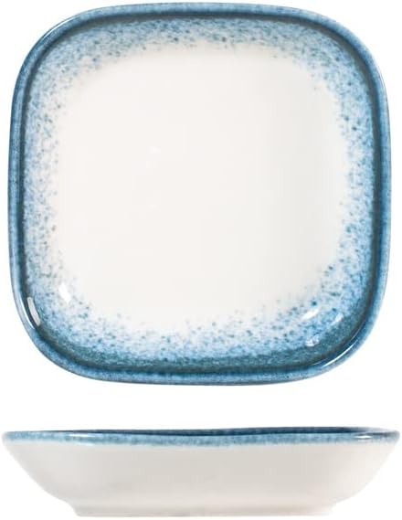 H&H Jupiter Set of 6 Square Porcelain Saucers, 10 cm