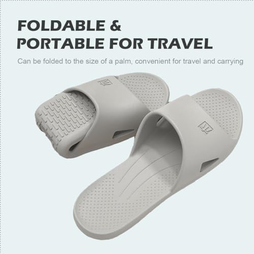 Travel Slippers for Women and Men, Portable Foldable Slippers with Storage Bag, Soft Comfy Non-Slip Quick Dry House Bathroom Shower Shoes Spa Gym Swimming Beach Sandals2