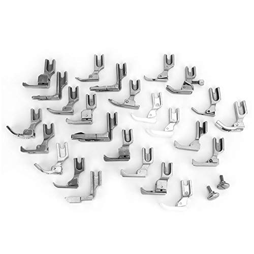 Migliore Macchina da Cucire sotto 200 euro 25pcs Piedini per macchina da cucire Set per macchina da cucire Piedino per uso industriale Piedino combinato per cucire Accessori per macchine Kit Set