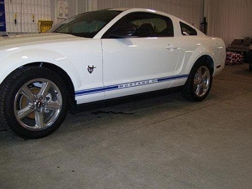 Decal Mods Ford Mustang GT Rocker Panel Puerta Lateral Calcomanías Negro (Brillo) - RU - CB