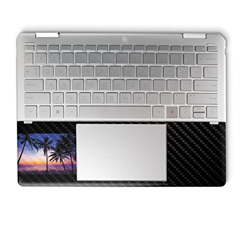 Image of MightySkins Carbon Fiber Skin Compatible with HP Spectre x360 14 inch (2022) Full Wrap Kit - Palm Sunrise | Protective, Durable Textured Carbon Fiber Finish | Easy to Apply | Made in The USA