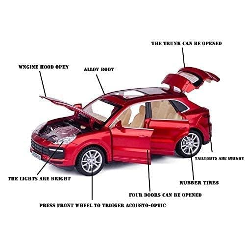Image of Kids Toy car Playsets 1:32-Caye Diecast Metal Car Pull Back Metal Cars with 4 Openable Doors Light and Musical Sound (Multi)