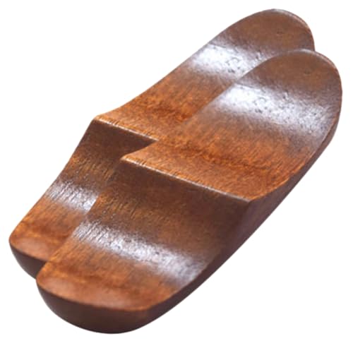 Garneck 2pcs Chopstick Rest Chopsticks Holder Chopsticks Spoon Forks Rack Chopsticks Rest Holder Chopstick Pillow Stove Spoon Rest Lids for Cooking Tableware Holder Flatware Pot Wood Brown