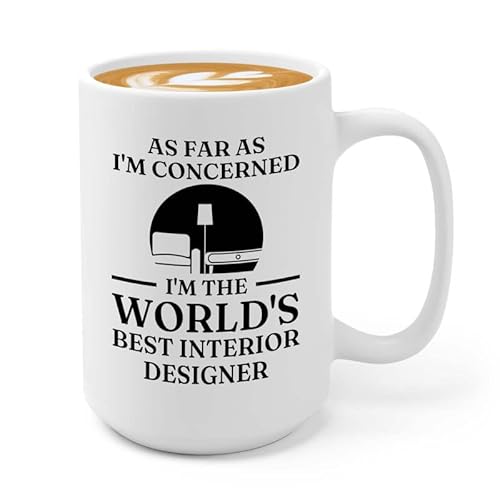 Flairy Land Interior Designer Coffee Mug 15oz White - Bezt Interior Designer - Interior Decorator Builder Arranger Organizer Home House Office Room Homestyler Artificer Aesthetician