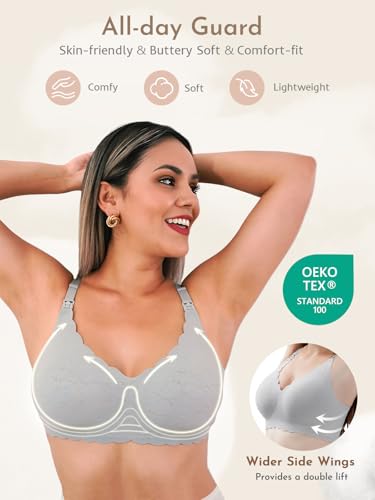Image of Nursing Bras for Breastfeeding, Seamless Ultra Comfort Maternity Bra, Natural Shape Pregnancy Bras for Women