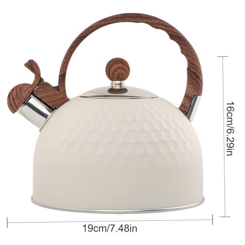 Bouilloire à thé sifflante 2,5L ergonomique pour la maison