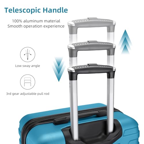 Luggage Sets 6 Piece Hardside Expandable Suitcases with Two Cosmetic Cases, Spinner Wheels, TSA Lock - Ultimate Travel Companion2