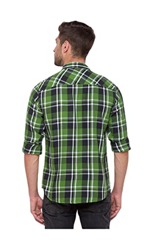 Image of Spykar Men's Checked Slim Fit Shirt