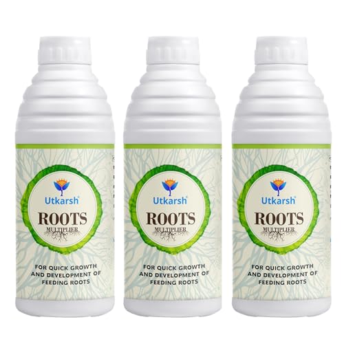 Image of Utkarsh Roots Multiplier Plant Food | Hairy Root Booster for Plants | Enhances Root Growth, Nutrient Uptake & Plant Health (3 Lit; Pack of 3 of 1 Lit)