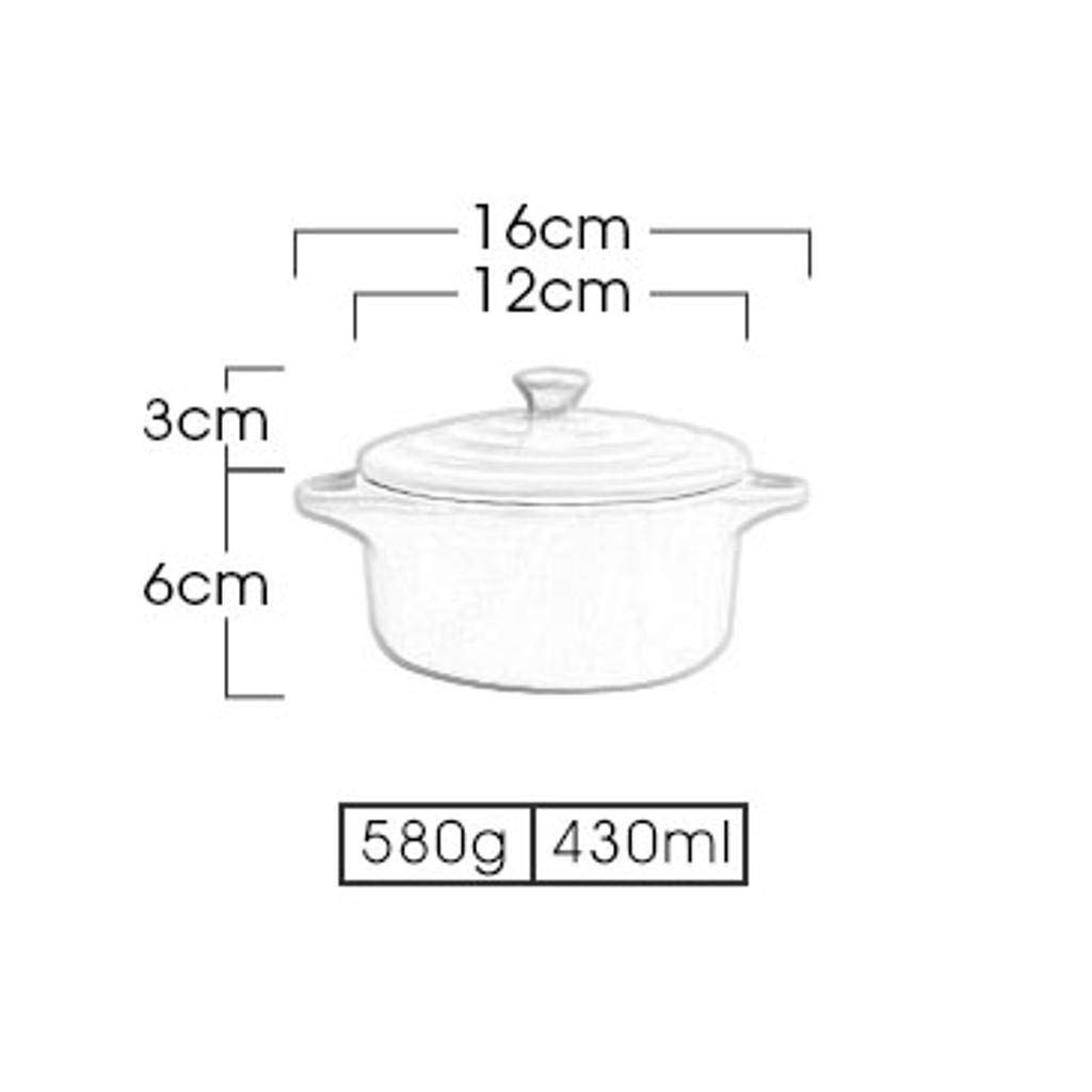 Bol à Soupe Bols avec poignée en céramique avec Membre bébé Oeuf crème pâtissière Oeuf cuit à la Vapeur Porridge Petit déjeuner Salade de fruits-vert-430ML