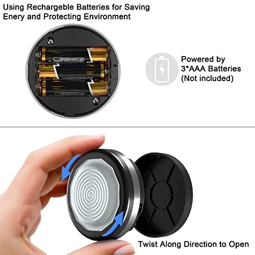 Starxing-Puck-Lights-with-Remote-Control-Under-Cabinet-Lighting-Dimmable-Timer-Led-Lights-Battery-Operated-Powered-for-Kitchen-Closet-BedroomBlack