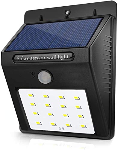 Harddo Solarlampen buitenshuis, 20/30 LED zonne-bewegingsmelder veiligheidslampen, inductie zonne-energie wandlamp buitenshuis waterdichte tuinverlichting