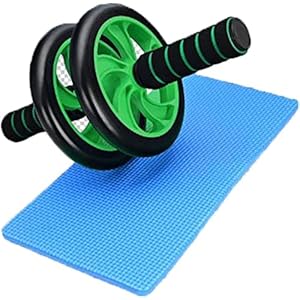 Gym Fitness Ab Roller Ab Wheel Abdominal Exercise Equipment 6 Pack Abs & Core Strength Training Home Equipment (Green/Black)