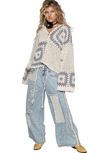 POL Clothing Floral Summer Dress, Sleeveless, Empire Waist, Cream and Blue, High-Low Hem2