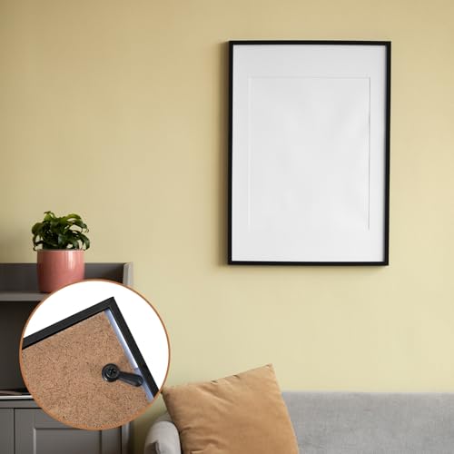 Image of 100 PCS Picture Frame Backing Clips, Metal Picture Frame Turn Buttons Fasteners with 100 Pieces Screws Pictures Framing Hardware for Photos Hanging DIY Crafts Drawings Posters(Black)