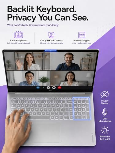 Image of HP OmniBook 3, 17.3'' Touchscreen Laptop, 16GB RAM, 1TB SSD, Backlit KB