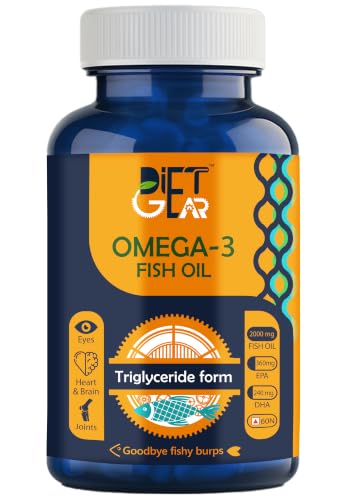 Image of 2X double Strength Omega 3 Fish Oil Capsules 2000 mg omega 3, 360 mg EPA and 180 mg DHA - Re-Esterified Triglyceride Form for Optimal Absorption, No Fishy Burps - 60 Capsules