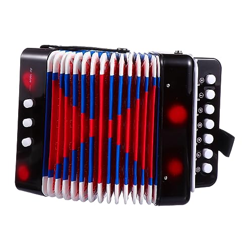 HAMPPLIES 子供用ミニアコーディオン 軽量ポータブル 音楽おもちゃ 小学生初心者向け 耐久素材 楽器練習用クリエイティブ知育玩具