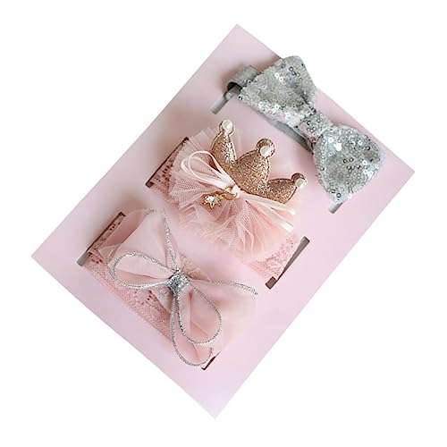 TOYANDONA 3 Piezas Diadema Con Lazo Pequeño Tijeras Cabello Diademas De Bebé Accesorios Bandas Arco Chica Diadema De Niña Naranja Cintas Para El Pelo Para Bebé