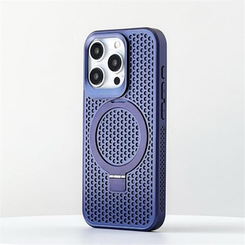 Dissipation thermique efficace sur coque PC mat iPhone 14 Pro antichoc avec béquille